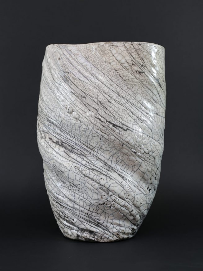 vase raku blanc Barbara Billoud