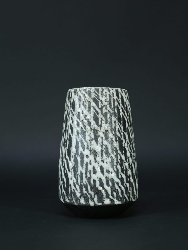 Vase Raku blanc obélix Barbara Billoud